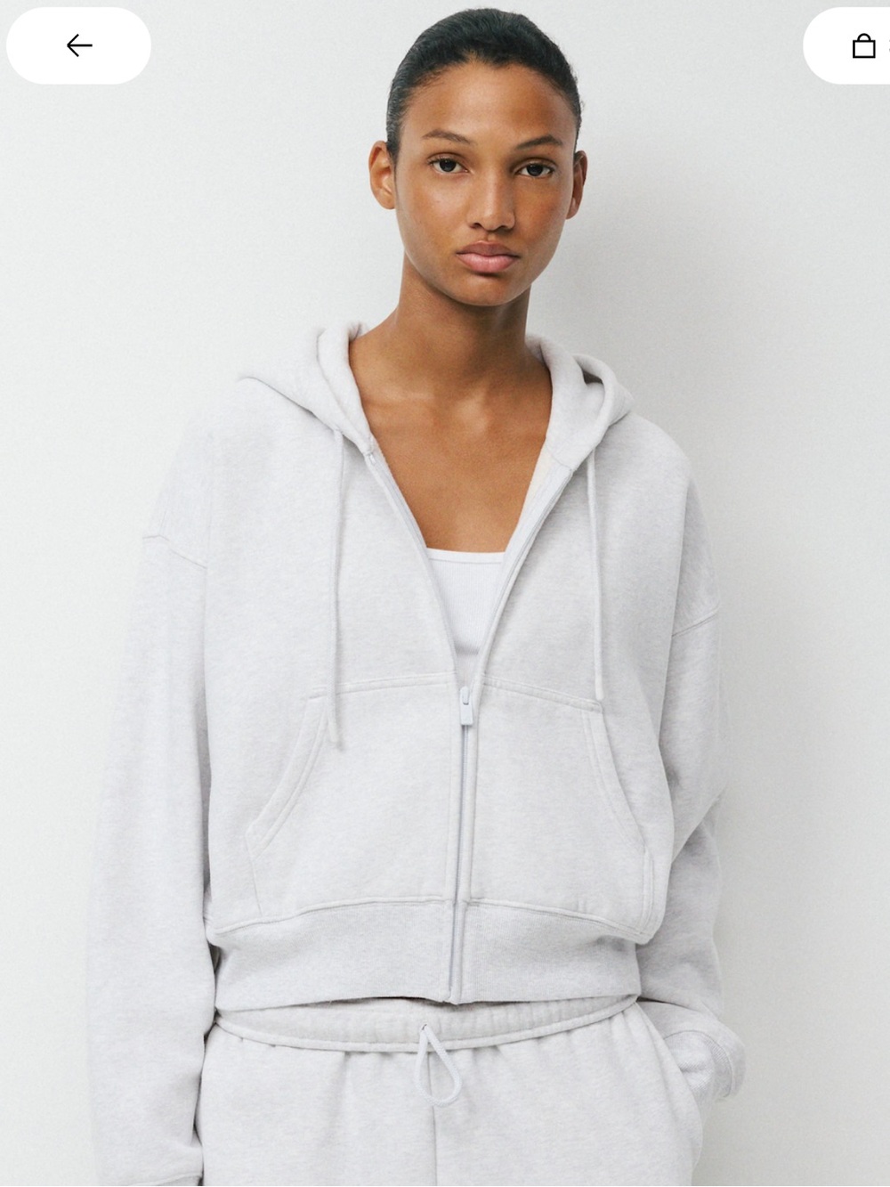 Aritzia boxy zip boyfriend hoodie size M
